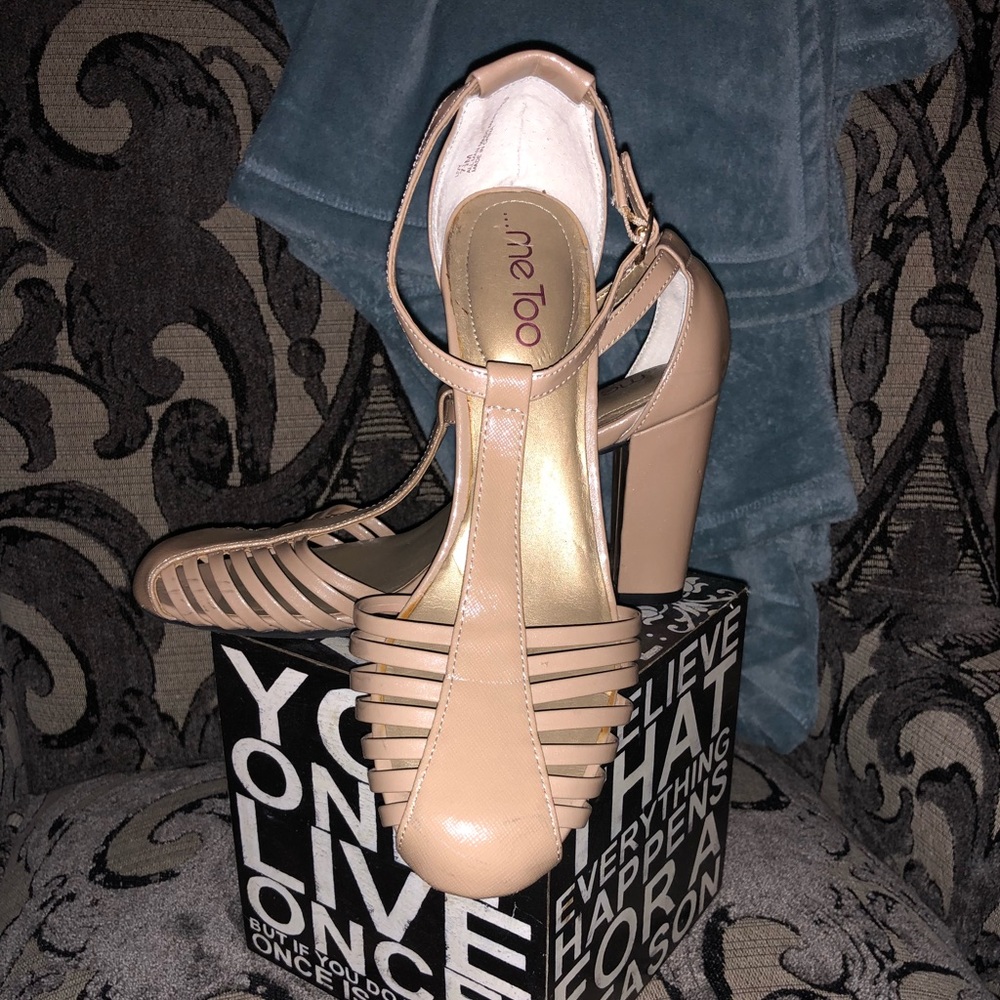 Me Too Tan Chunky Heels